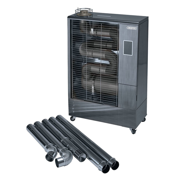 Draper 230V Far Infrared Diesel Heater with Flue Kit, 40,000 BTU/11.6kW 18037 Draper - Dynamic Drive