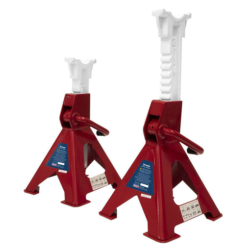 Sealey VS2003 Axle Stands 3tonne Capacity per Stand 6T per Pair Ratchet Type Sealey  - Dynamic Drive