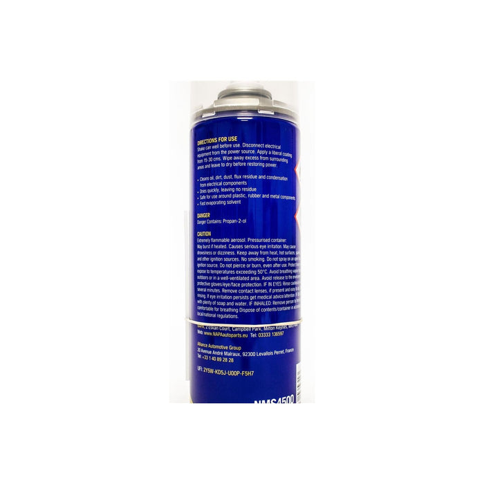 2x NAPA Electrical Contact Cleaner Switch Circuit Dirt Spray Cleaner 500ml NAPA - Dynamic Drive