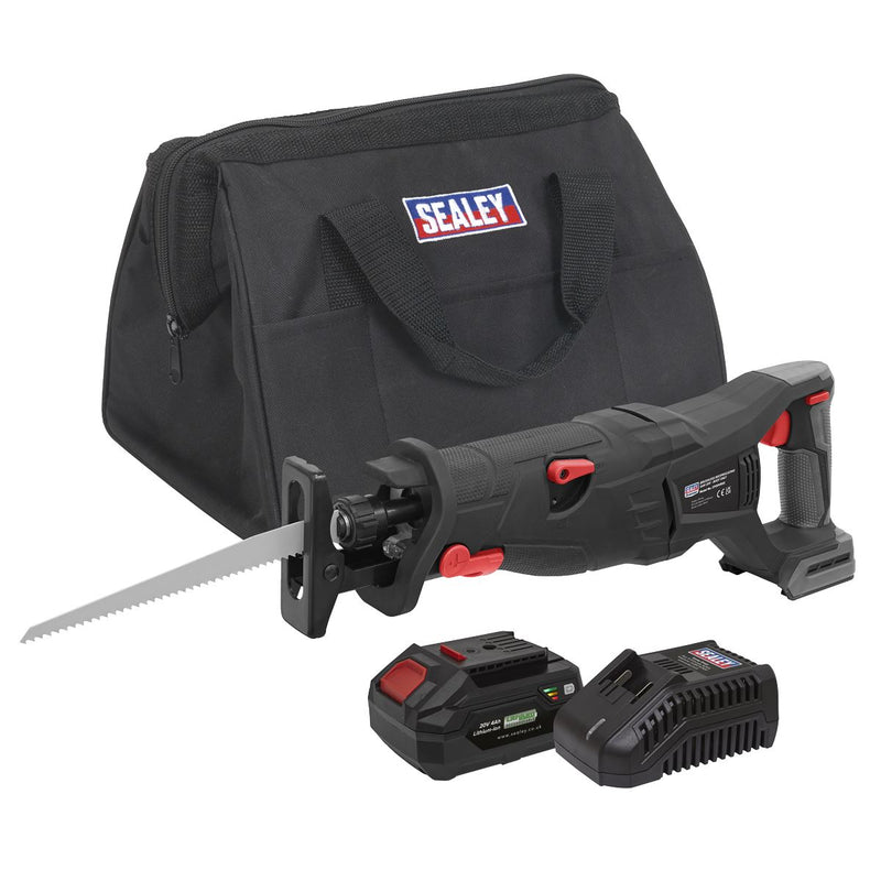 Sealey Brushless Reciprocating Saw 20V 4Ah SV20 Series Kit CP20VRSXKIT1 Sealey - Dynamic Drive