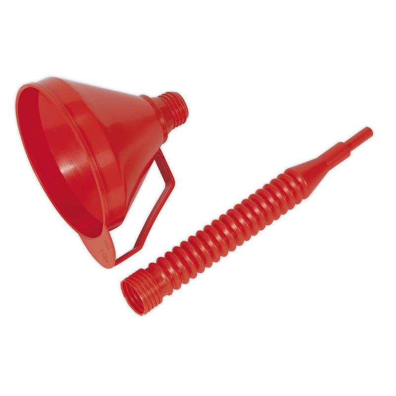 Sealey Funnel with Flexible Spout & Filter Medium160mm F16F Sealey - Dynamic Drive