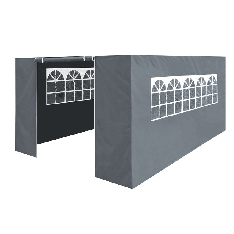 Dellonda Side Walls/Doors/Windows for Gazebo/Marquee Fits 3 x 4.5m Models - Grey Dellonda - Dynamic Drive