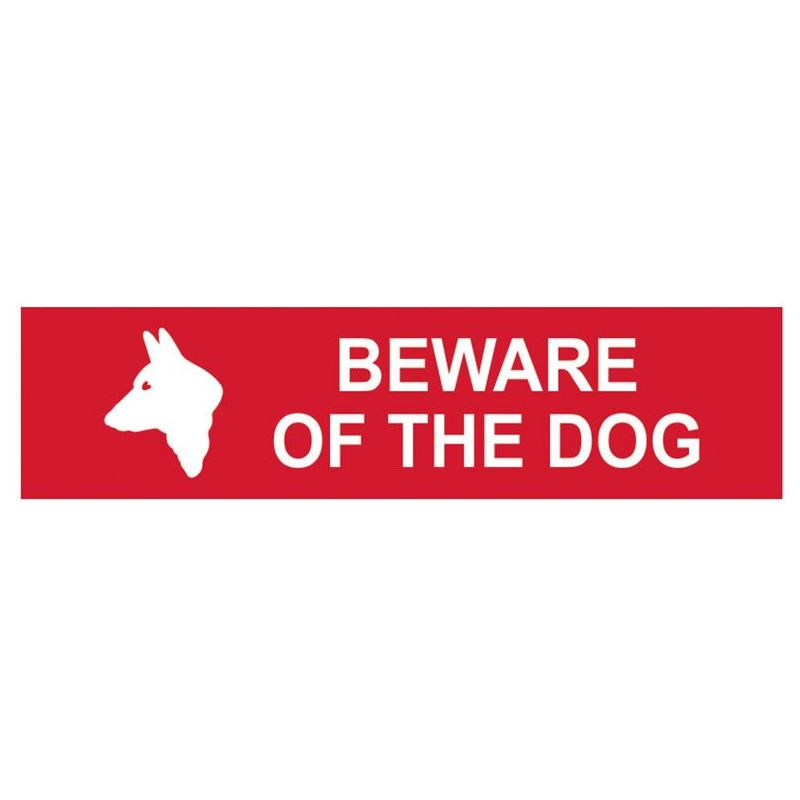 Scan Beware Of The Dog - PVC Sign 200 x 50mm Scan - Dynamic Drive