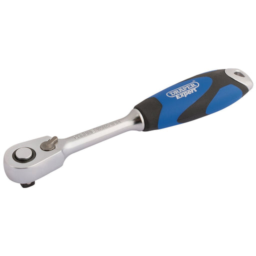 Draper 60 Tooth Micro Head Reversible Soft Grip Ratchet, 1/4" Sq. Dr. 26514 Draper - Dynamic Drive