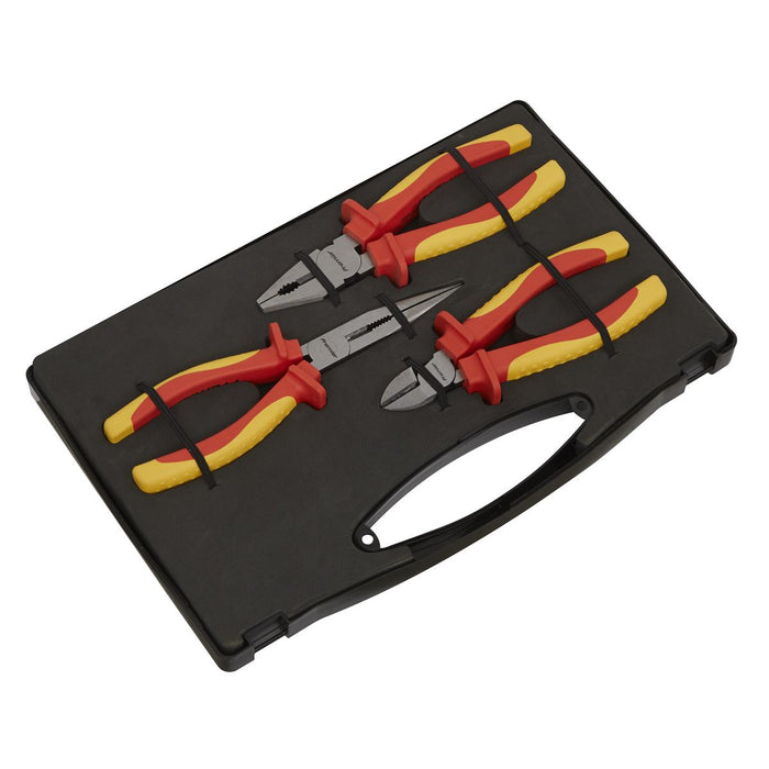 Sealey Pliers Set 3pc VDE Approved Sealey  - Dynamic Drive