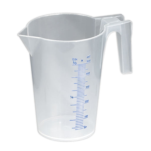 Sealey Measuring Jug Translucent 0.5L JT0500 Sealey - Dynamic Drive