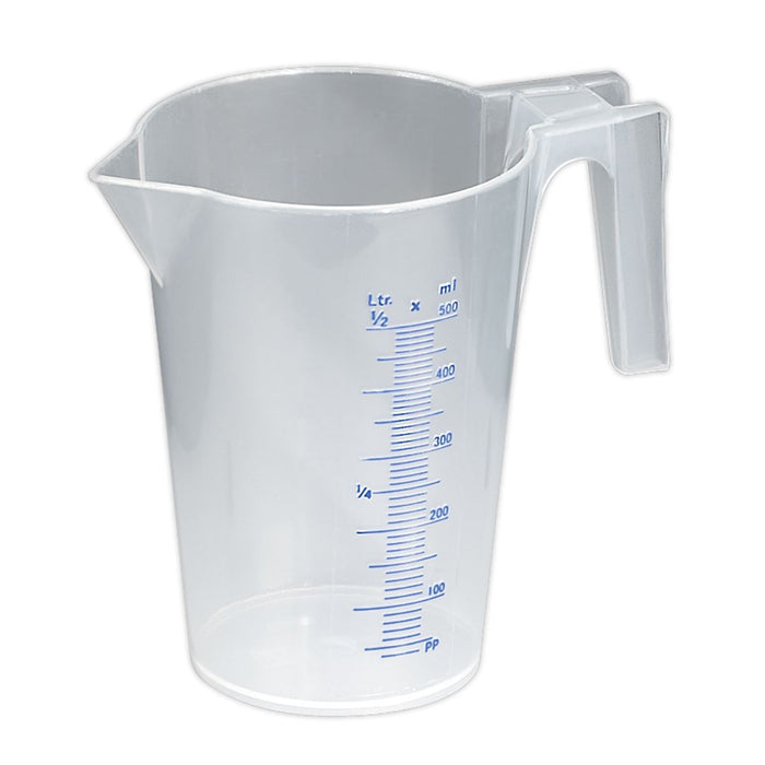 Sealey Measuring Jug Translucent 0.5L JT0500 Sealey - Dynamic Drive