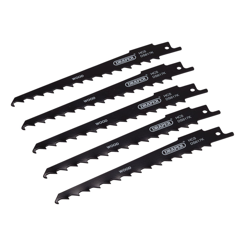 Draper Reciprocating Saw Blades for Wood and Plastic Cutting, 150mm, 3tpi (Pack Draper - Dynamic Drive