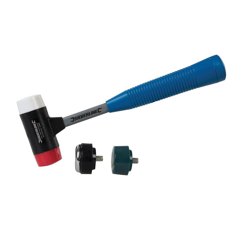 Silverline 4-in-1 Multi-Head Hammer 37mm Dia Face Silverline - Dynamic Drive