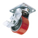 Draper Swivel Plate Fixing Heavy Duty Polyurethane Wheel with Brake, 125mm Diame Draper - Dynamic Drive