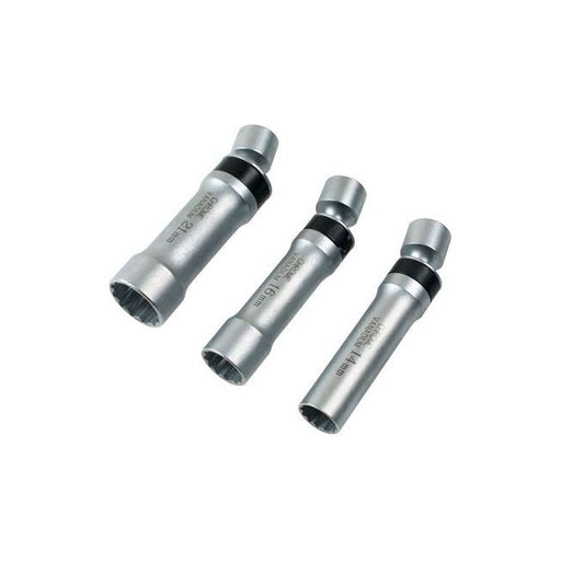 Laser Universal Joint Spark Plug Socket Set 3/8"D 3pc 7891 Laser - Dynamic Drive