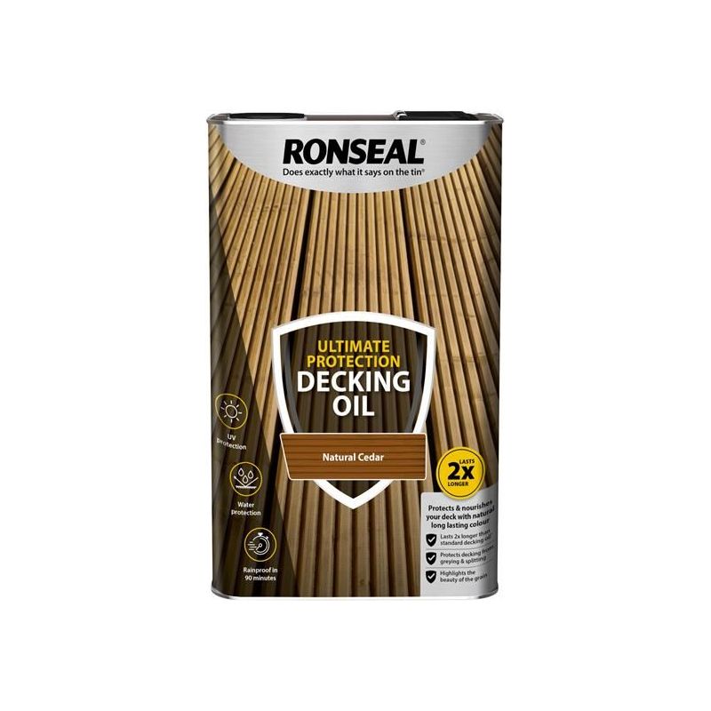 Ronseal Ultimate Protection Decking Oil Natural Cedar 5 litre Ronseal - Dynamic Drive