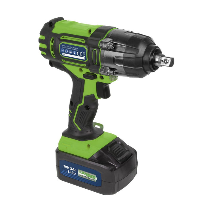 Sealey Cordless Impact Wrench 1/2" Drive 18V 3Ah Battery Charger 400Nm Torque Sealey  - Dynamic Drive