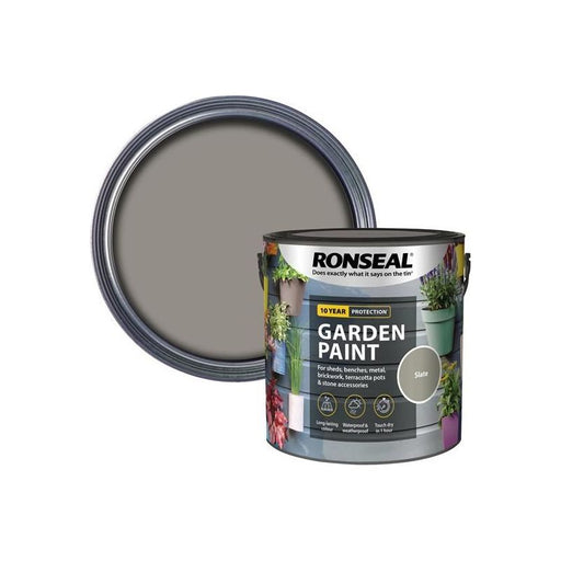 Ronseal Garden Paint Slate 2.5 litre Ronseal - Dynamic Drive