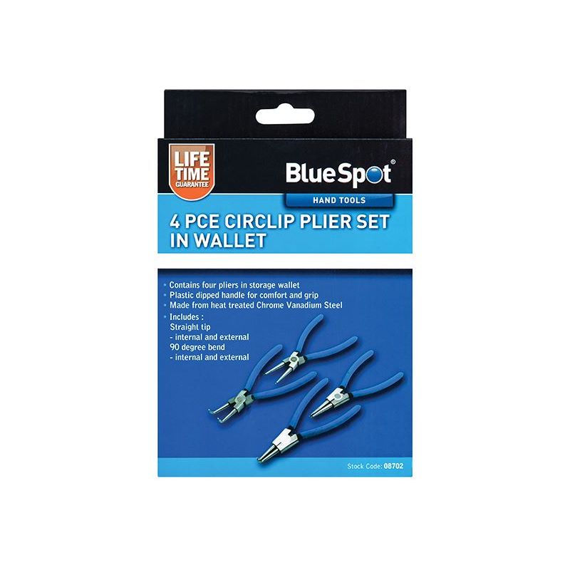 Bluespot Tools Circlip Pliers Set, 4 Piece BlueSpot Tools - Dynamic Drive