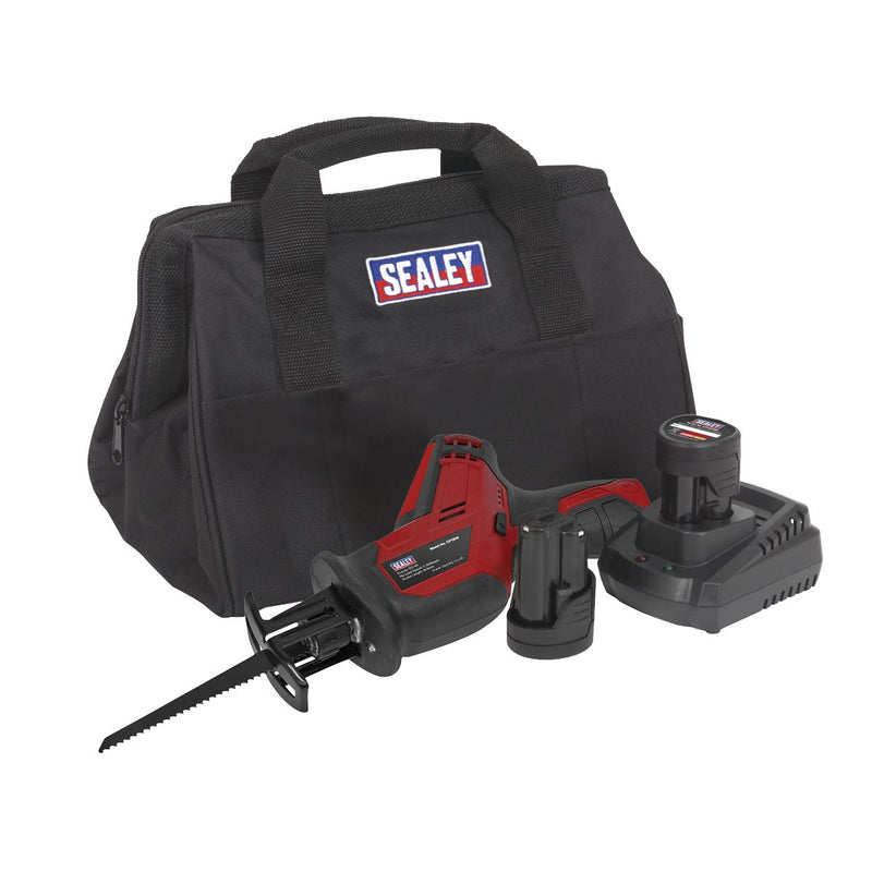 Sealey Cordless Reciprocating Saw 12V SV12 Series 2 Batteries CP1208KIT Sealey - Dynamic Drive