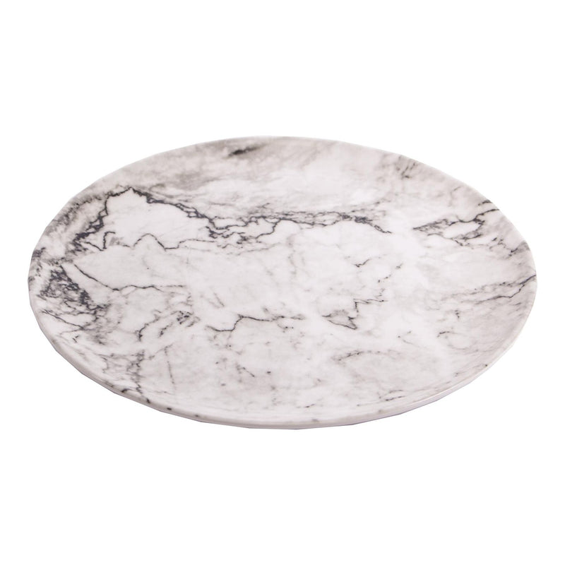 4 x Reusable Plastic Melamine Granite Pattern 8" Plate for Camping Picnic UK Camping And Leisure - Dynamic Drive