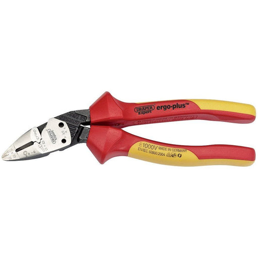 Draper Ergo Plus Fully Insulated VDE Pliers, 185mm 26482 Draper - Dynamic Drive