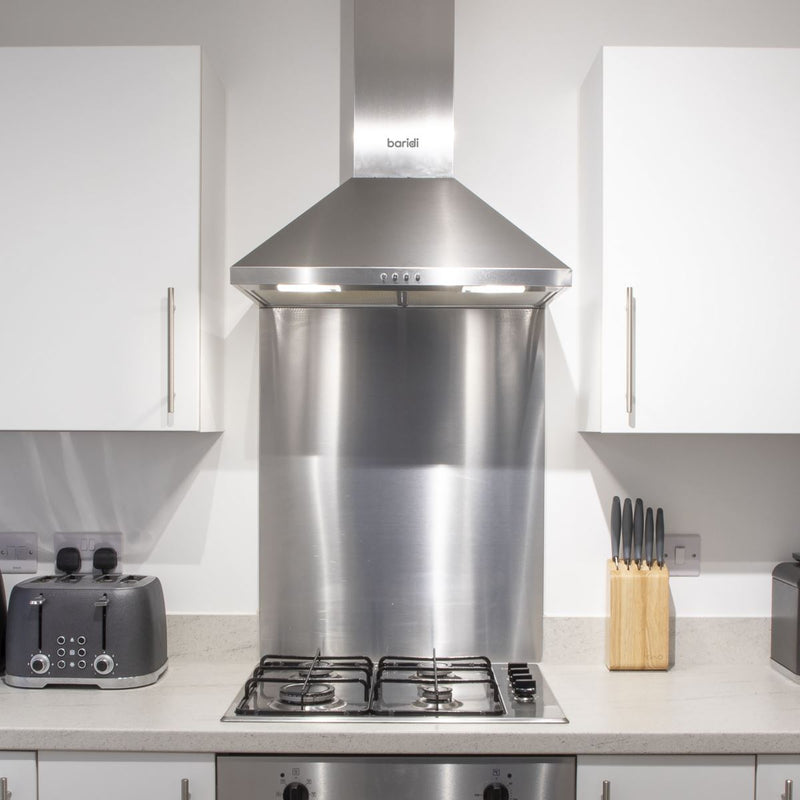 Baridi Splashback for Cooker Hoods 60 x 75cm - Stainless Steel DH193 Baridi - Dynamic Drive