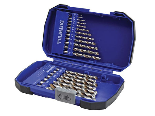 Faithfull Cobalt HSS Drill Set M35 1-10mm 19 Piece Faithfull - Dynamic Drive