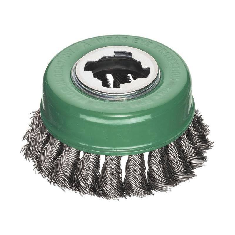 Lessmann X-Lock Stainless Steel Knot Cup Brush 85mm Non Spark Lessmann - Dynamic Drive