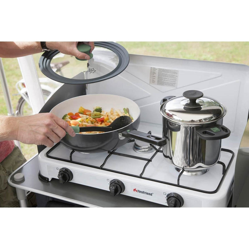 Bo-Camp Wok Pan Sprint Removable Handle Blk/White Dia 24cm Bo-Camp - Dynamic Drive