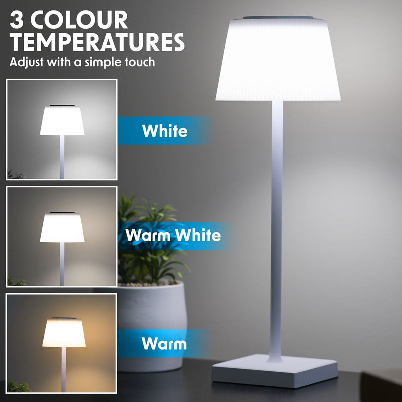 Dellonda Rechargeable Table Lamp for Home Office Restaurant RGB Colours Dellonda - Dynamic Drive