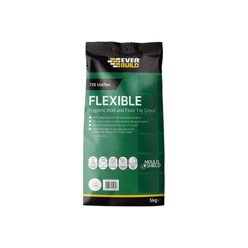 Everbuild Sika 730 Uniflex Hygienic Tile Grout Ivory 5kg Everbuild Sika - Dynamic Drive