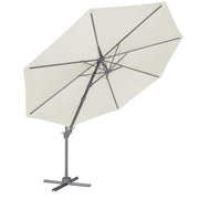 Dellonda Cantilever Parasol with 360 Rotation, Tilt & Cover 3m - Cream Dellonda - Dynamic Drive