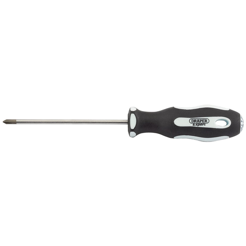 Draper Cross Slot Soft Grip Screwdriver, No.0 x 75mm 34982 Draper - Dynamic Drive