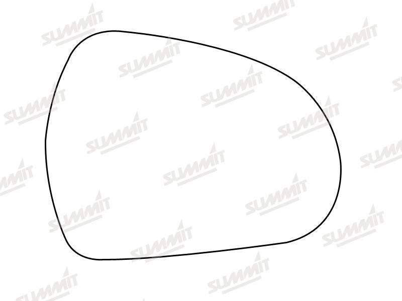 Summit Stick-On Standard Mirror Glass fits Peugeot 207 308 06 on RHS Summit - Dynamic Drive