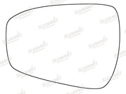 Summit Stick-On Standard Mirror Glass fits Ford Mondeo 12 on LHS Summit - Dynamic Drive