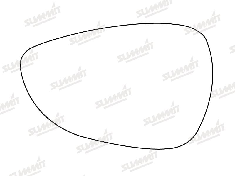 Summit Heated Base Plate With Standard Mirror Glass fits Ford Fiesta 09 on LHS Summit - Dynamic Drive
