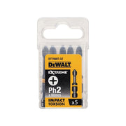 Dewalt Power Tools Impact Torsion Bits PH2 x 57mm (Pack 5) DeWALT Power Tools - Dynamic Drive
