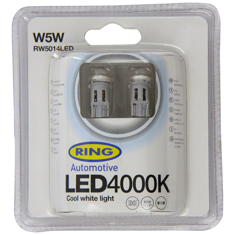 Ring Automotive RW5014LED 12V W5W 4000K Ring Cool White Led (501) Ring Automotive - Dynamic Drive