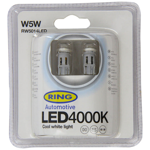 Ring Automotive RW5014LED 12V W5W 4000K Ring Cool White Led (501) Ring Automotive - Dynamic Drive