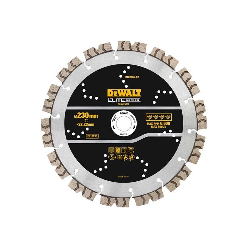 Dewalt Power Tools ELITE SERIES™ All Purpose Diamond Segmented Wheel 230 x 22.2mm DeWALT Power Tools - Dynamic Drive
