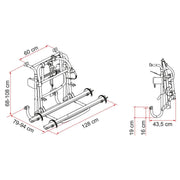 Fiamma Carry Bike Lift 77 Blue Bike Rack with Winch System Fiamma - Dynamic Drive