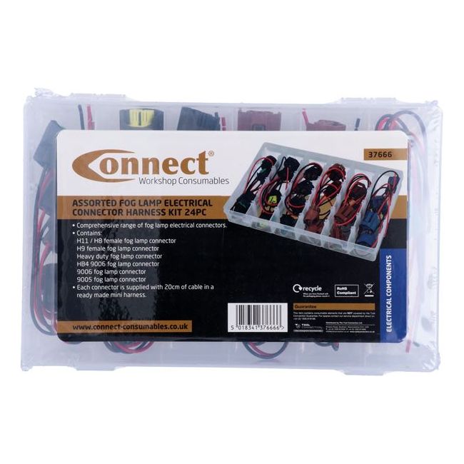 Connect Assorted Fog Lamp Harness Connector Kit 24pc 37666 Tool Connection - Dynamic Drive