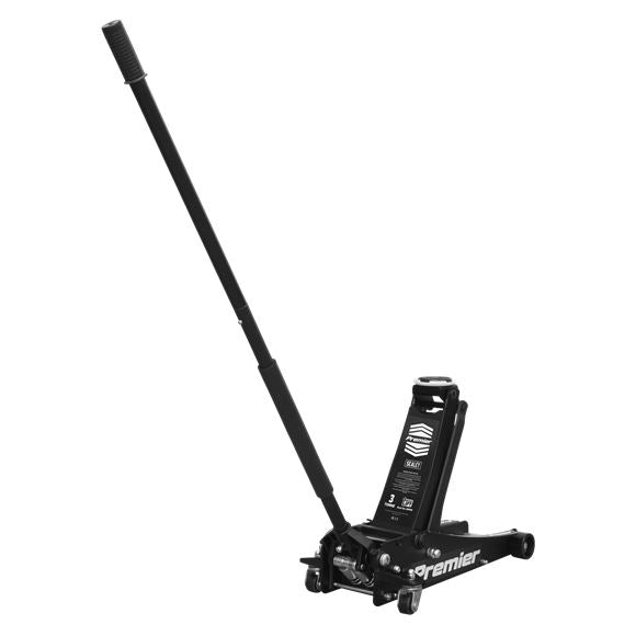 Sealey Trolley Jack 3tonne Rocket Lift Black 3040AB Sealey  - Dynamic Drive