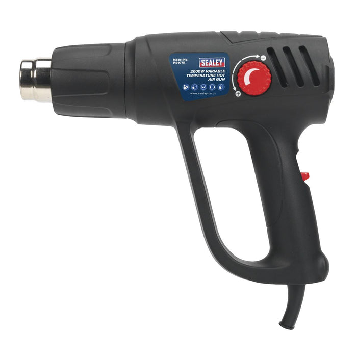 Sealey Variable Temperature Hot Air Gun Kit 2000W 50-450C/90-600C HS107K Sealey - Dynamic Drive