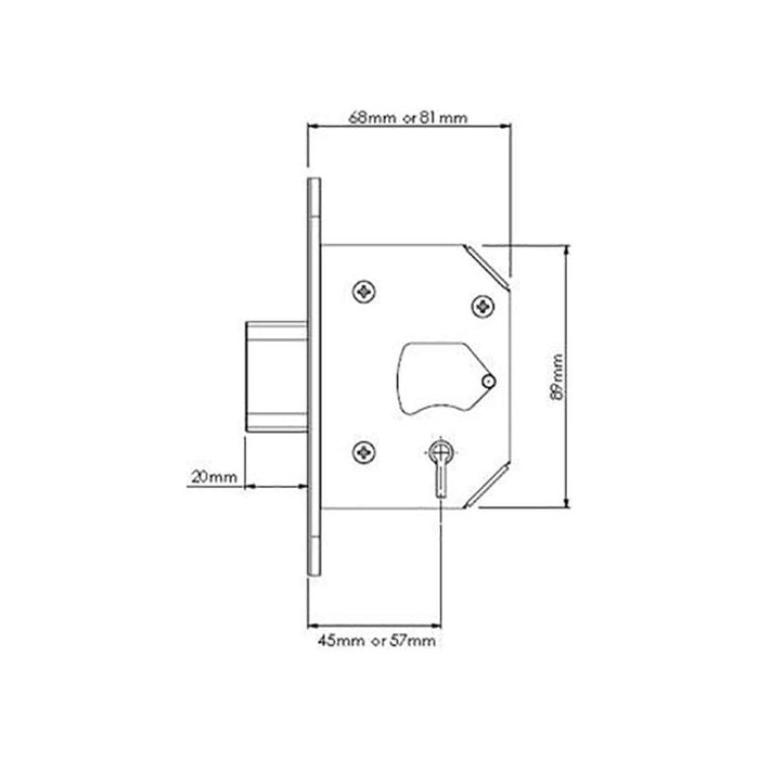 Yale Locks PM562 Hi-Security BS 5 Lever Mortice Deadlock 81mm 3in Polished Brass Yale Locks - Dynamic Drive