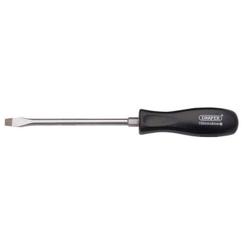 Draper Plain Slot Mechanic's Screwdriver, 8 x 150mm 19530 Draper - Dynamic Drive