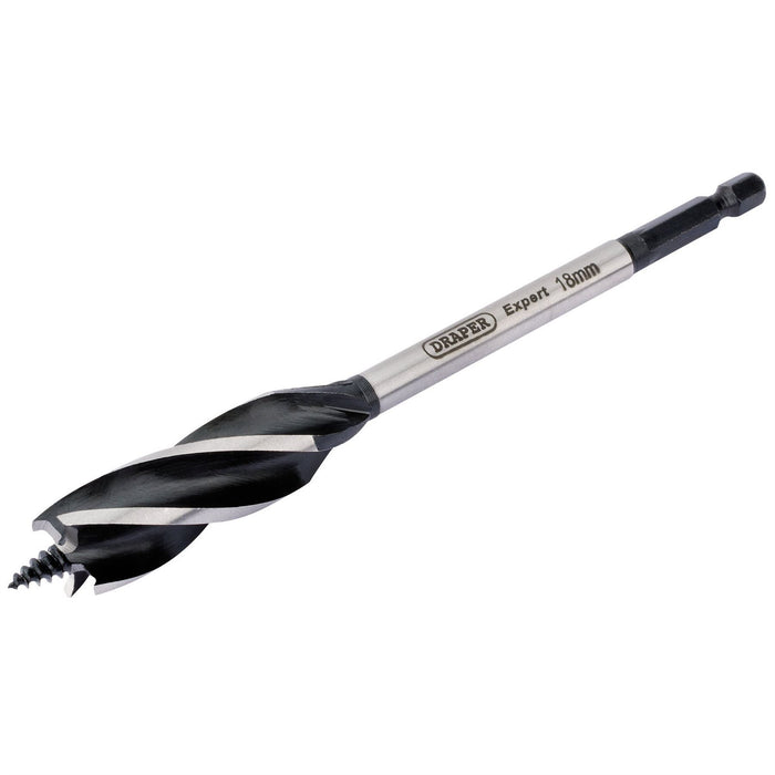 Draper 4 Fluted Auger Bit, 18 x 165mm 35102 Draper - Dynamic Drive
