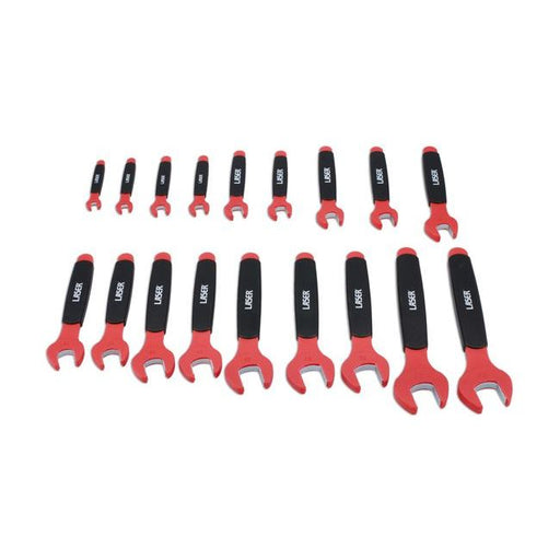 Laser Insulated Open Ended Spanner Set 18pc 8558 Laser - Dynamic Drive