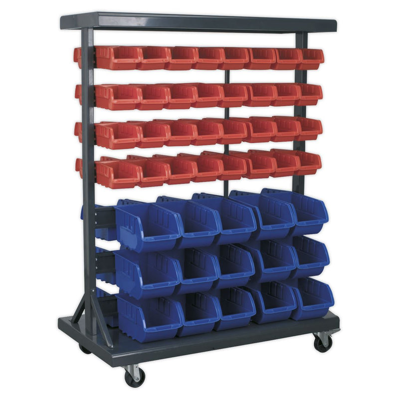Sealey Mobile Bin Storage System with 94 Bins TPS94 Sealey - Dynamic Drive