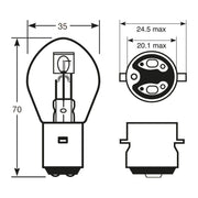 1x Ring BA20D 6v 25/25w Bosch Headlamp Headlight Bulb - R392 Ring  - Dynamic Drive