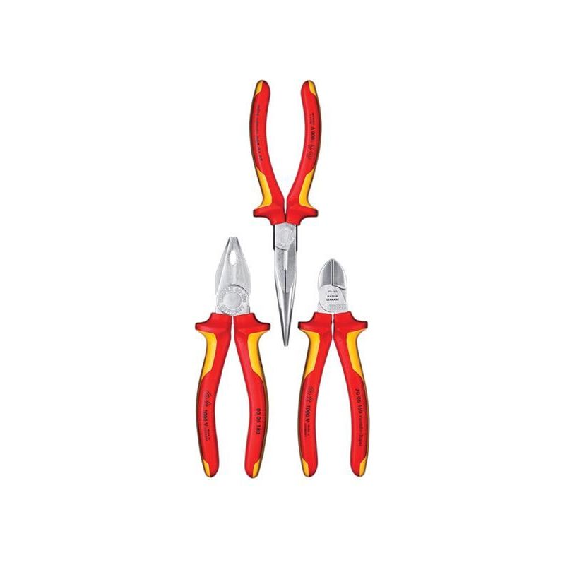 Knipex Elektro VDE Pliers Set, 3 Piece Knipex - Dynamic Drive