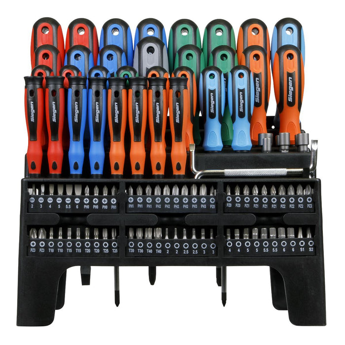 Siegen Siegen Screwdriver, Bit & Nut Driver Set 100pc S01248 Siegen - Dynamic Drive