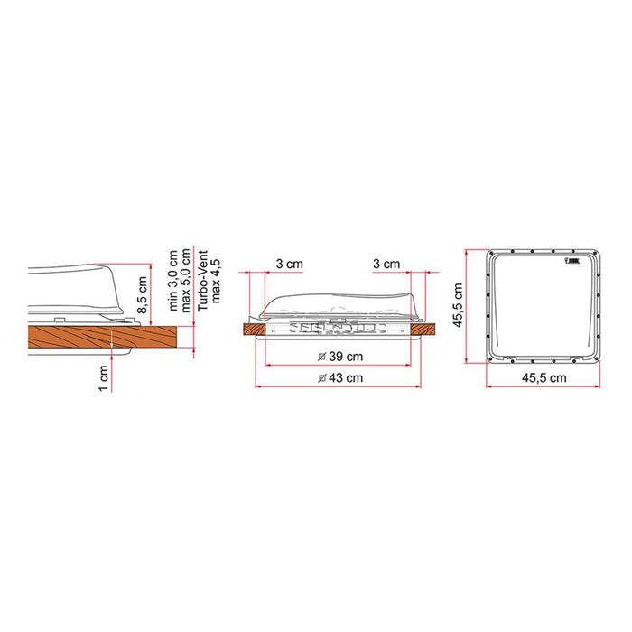 Fiamma Rooflight Turbo-Vent Premium Crystal Fiamma - Dynamic Drive